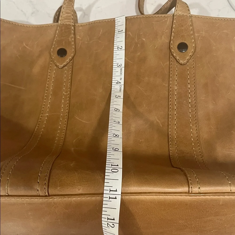 Authentic Frye Tan Leather Tote Bag Great  Condition - Picture 5 of 16